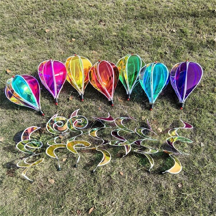 Multifunctional PVC Rotating Hot Air Balloon Wind Spinner for Outdoor Gardens Patios Balcony Weather Proof Ornaments