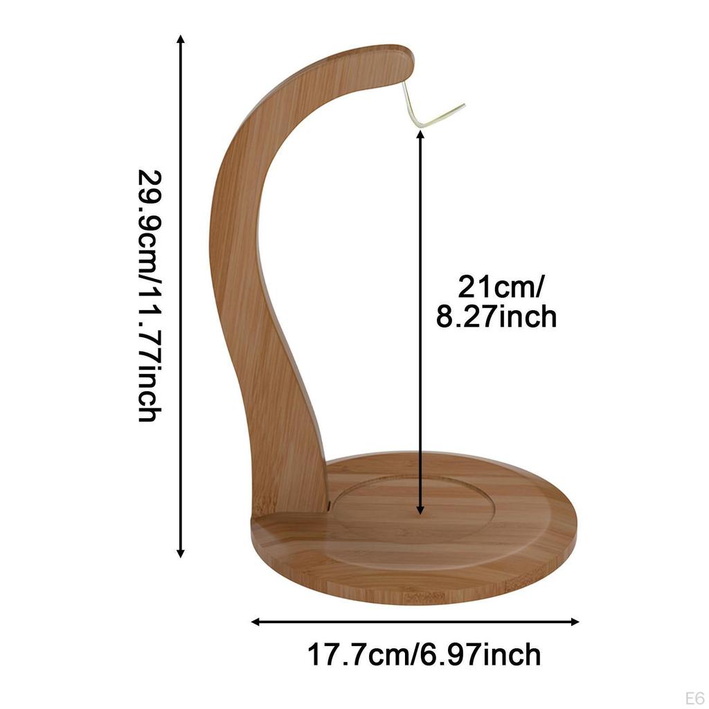 Banana Holder Stand Multifunction Portable Hook for Home Wood Color
