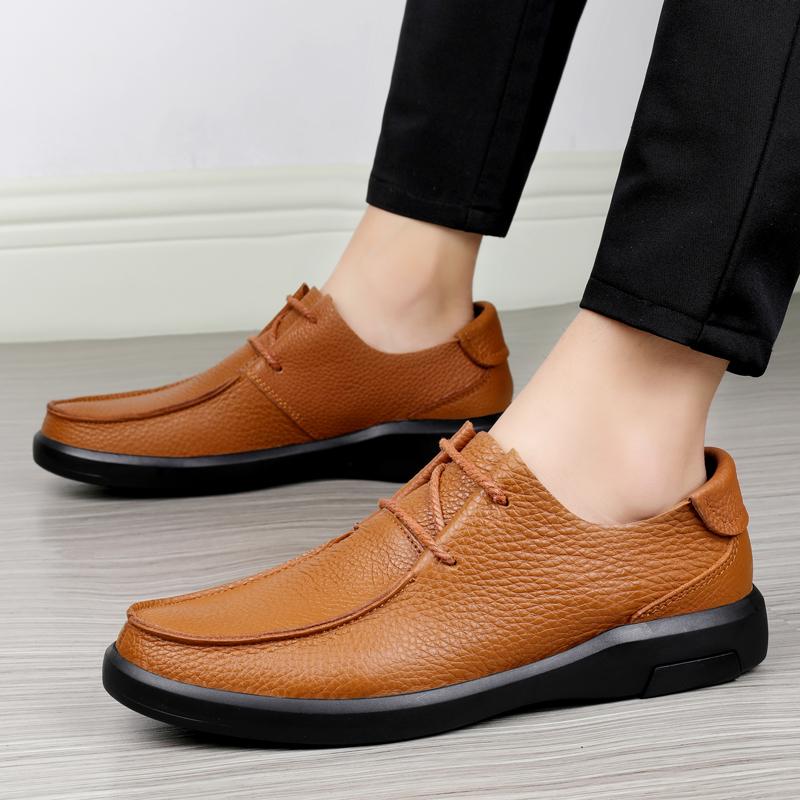 Breathable Outdoor Sneakers Men Shoes Handmade Leather Dress Flats Casual Shoe Walking Footwear Men Genuine Leather Oxford Shoes