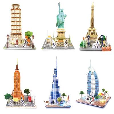 Gör det själv Gör det själv Världsarkitektur 3D-modell 6 set till Korea 3D-pussel