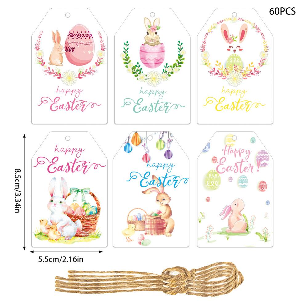New Style, Easter Theme, Cute Bunny, Gift Box, Paper Tags, Party Decoration Pendant, Holiday Supplies