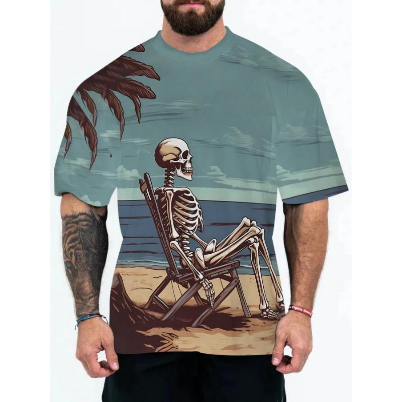 New Summer 3D Digital Printed European and American Adult Men's T-shirt