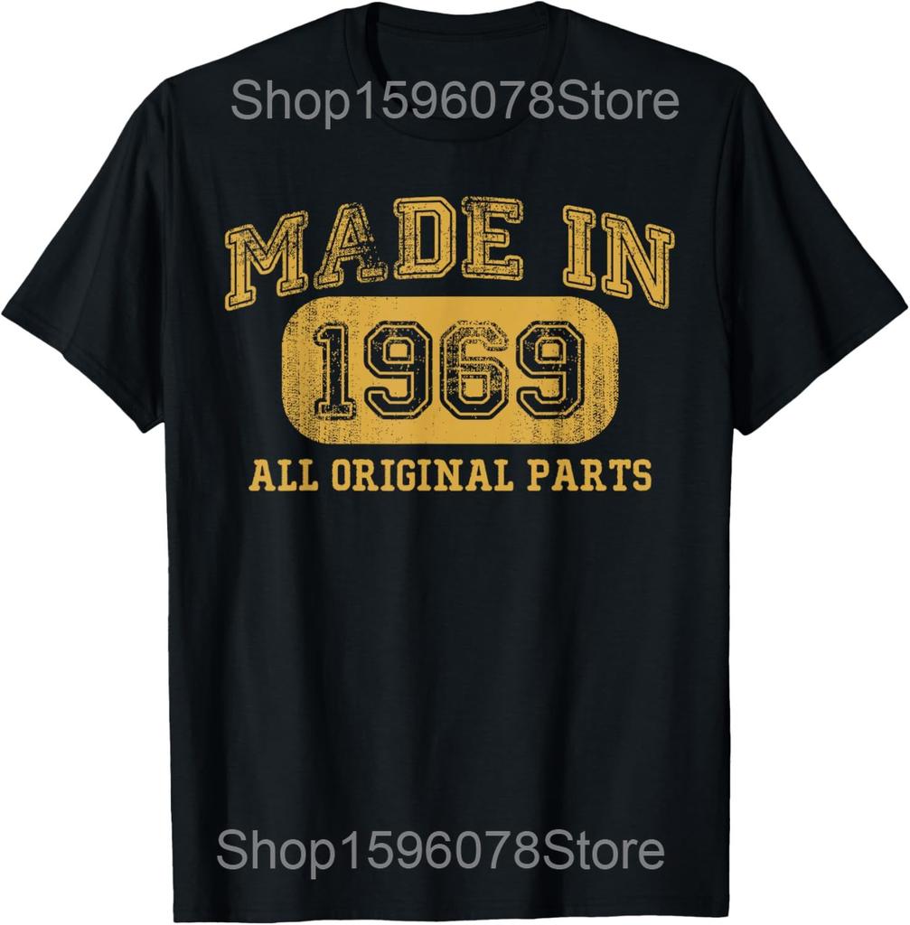 Vintage 1969 56th Birthday Gift Retro 56 Years Old T Shirts Men Humor Streetwear Tee Shirt Short Sleeve Unisex Loose Clothing