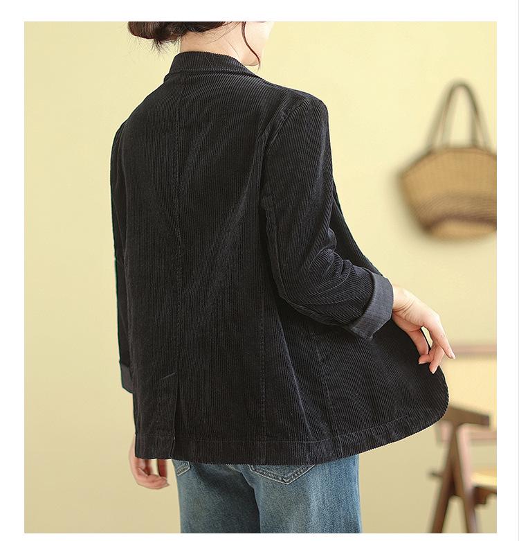 2026 Women's Solid Color Corduroy Cotton Jacket