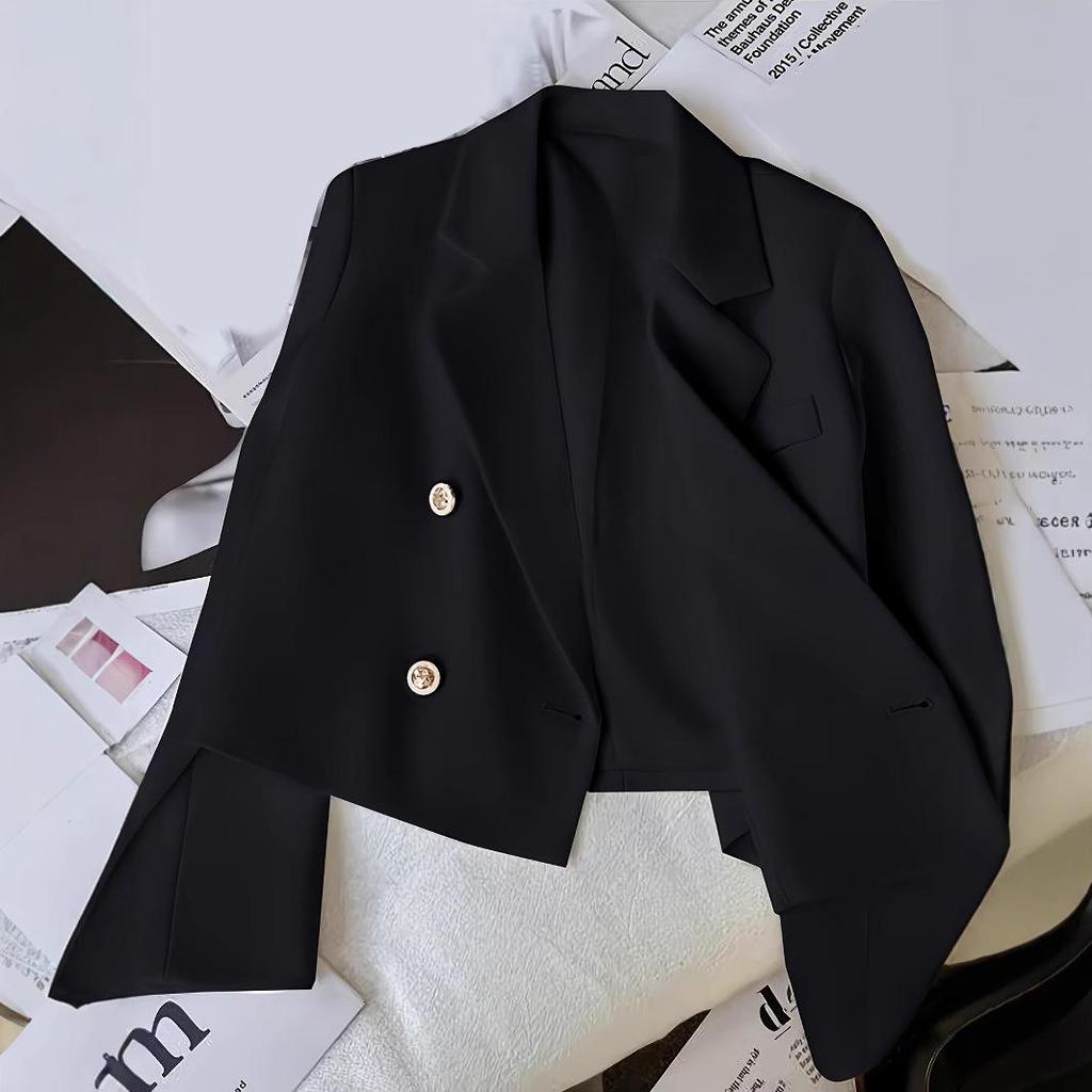 Women's Korean Style Casual Autumn/Spring Suit Jacket – Slimming, Loose Fit, Straight Cut