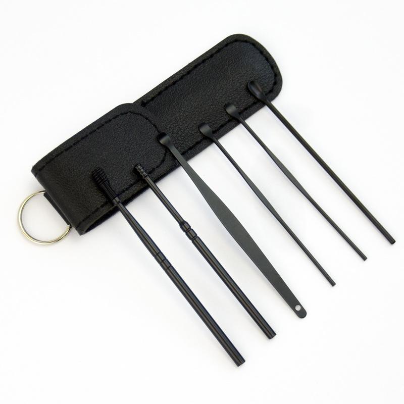 

6 шт. инструмент для удаления воска для ушей, палочки для удаления ушной серы, кюретка для чистки ушей, ложка для чистки ушей, уход за здоровьем, ушная палочка