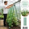 A-shape Garden Climbing Frame Foldable Cucumber Trellis Triangular Vegetable Frame Plastic Coated Steel Frame For Green Beans