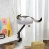 Cat Desk Bed, Cat Hammock 360 degrees Rotatable Adjustable for Window, Table, Work, Grey