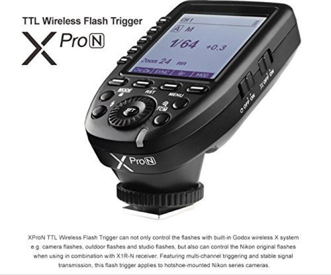 product with technical compliance mark and Japanese manual Godox II Wireless Flash Trigger High Speed Sync X System High Speed Large Screen LCD Screen