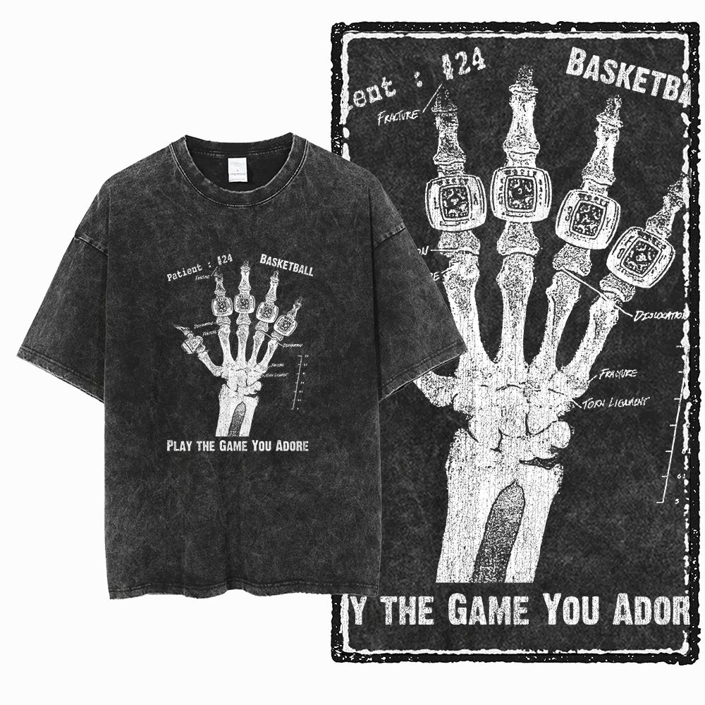 

YH BASKETBALL THEME Printed Cotton Acid Washed Exclusive Graphic Unisex T Shirt Cool Streetwear Men Tshirts Big Size Tee for men S