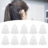 10Pcs 3 Hole White Hearing Amplifier Domes Earbud Tips Soft Static Free Silicone Hearing Amplifier E