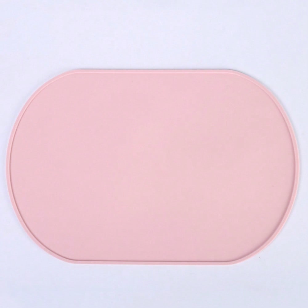 Effen Kleur Placemat, Hittebestendige Mat, Anti-brandwonden Mat, Placemat, Waterdichte en Oliebestendige Westerse Tafelmat pink veelkleurig