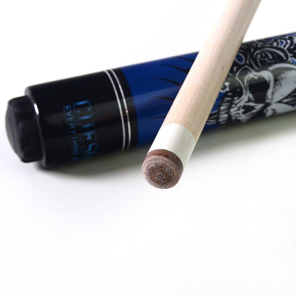 CUESOUL ROCKIN Series 57" 21oz Maple Cue Stick Set with Joint Protector, Towel, and Cue Carry Bag (G405)