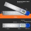 Digital Protractor, Stainless Carpenter Angle Ruler and Square Angle, 360 ° Measuring Range, Steel R