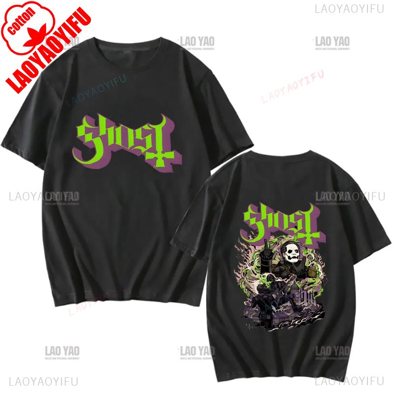 New Men T-shirt Ghost BC  Swedish Heavy Metal Band Fan Shirt Tshirt Women T Shirt Summer Cotton Casual Hipster Streetwear Tops