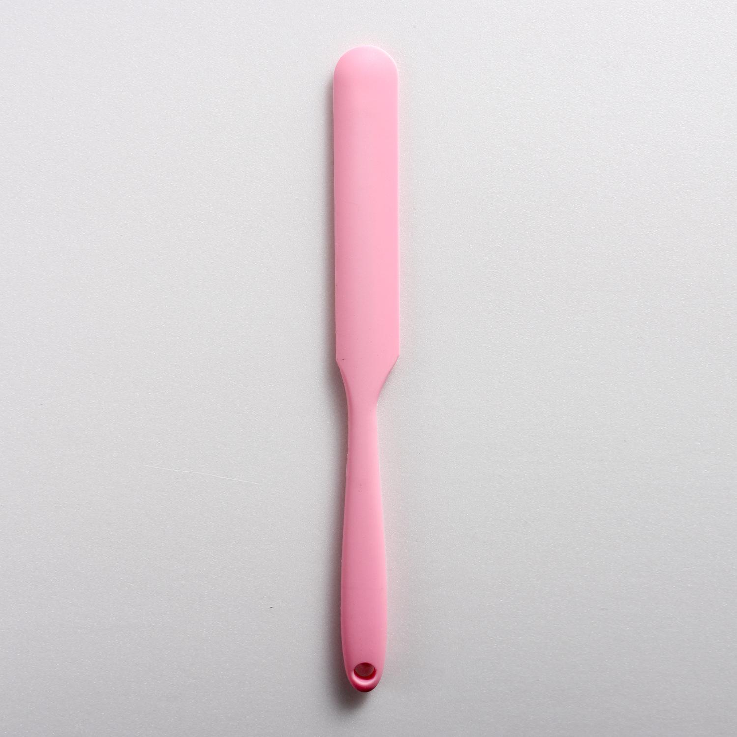 

Маленький цельный силиконовый маленький длинный скребок, инструменты для выпечки, скребок для масла, нож для смешивания шоколадного сливочного крема, лопаточка для торта розовый