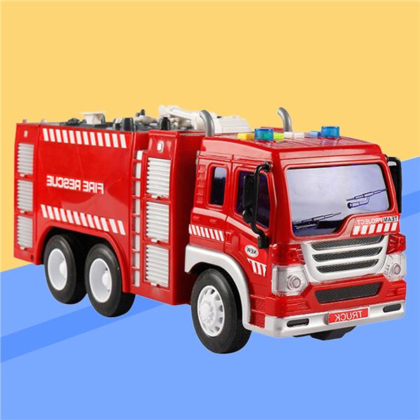 1pc Baby Fire Sprinkler Truck Model Educational Telling A Story Truck Engineering Mold Toy for Kids