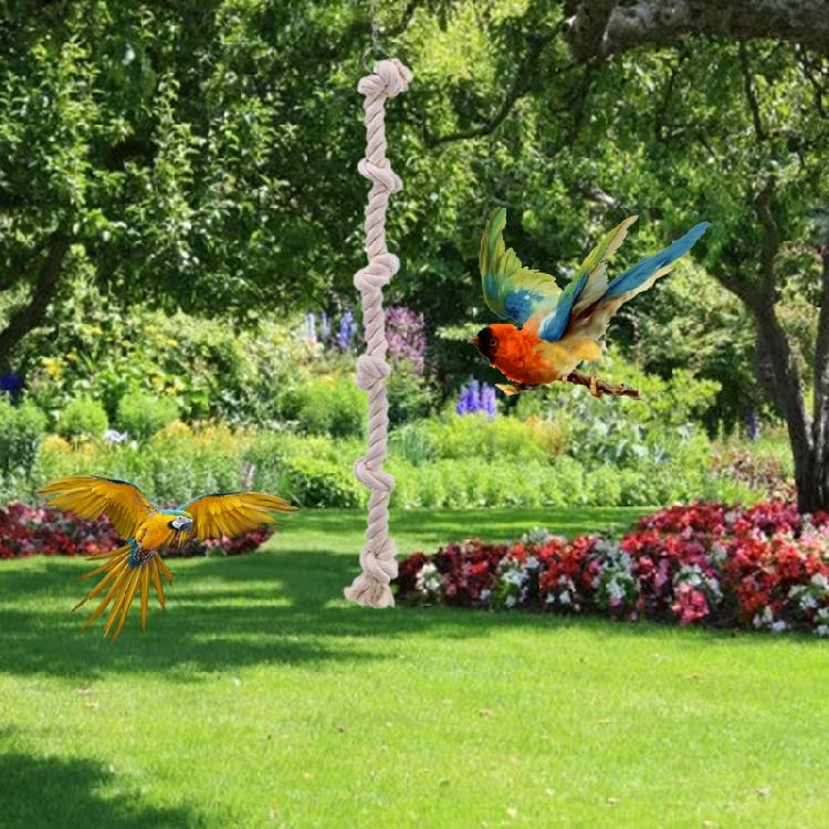 Bird Cage Rope Swing Toy For Pet Bird Enrichment Using Pet Safe Component Cage Toy