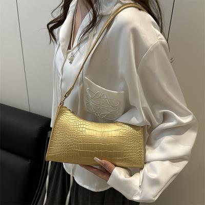 Underarm Women's Bag Baguette Bag 2025 New French Simple Texture Foreign Style Commuting Fashion Hand Carry Shoulder Bag