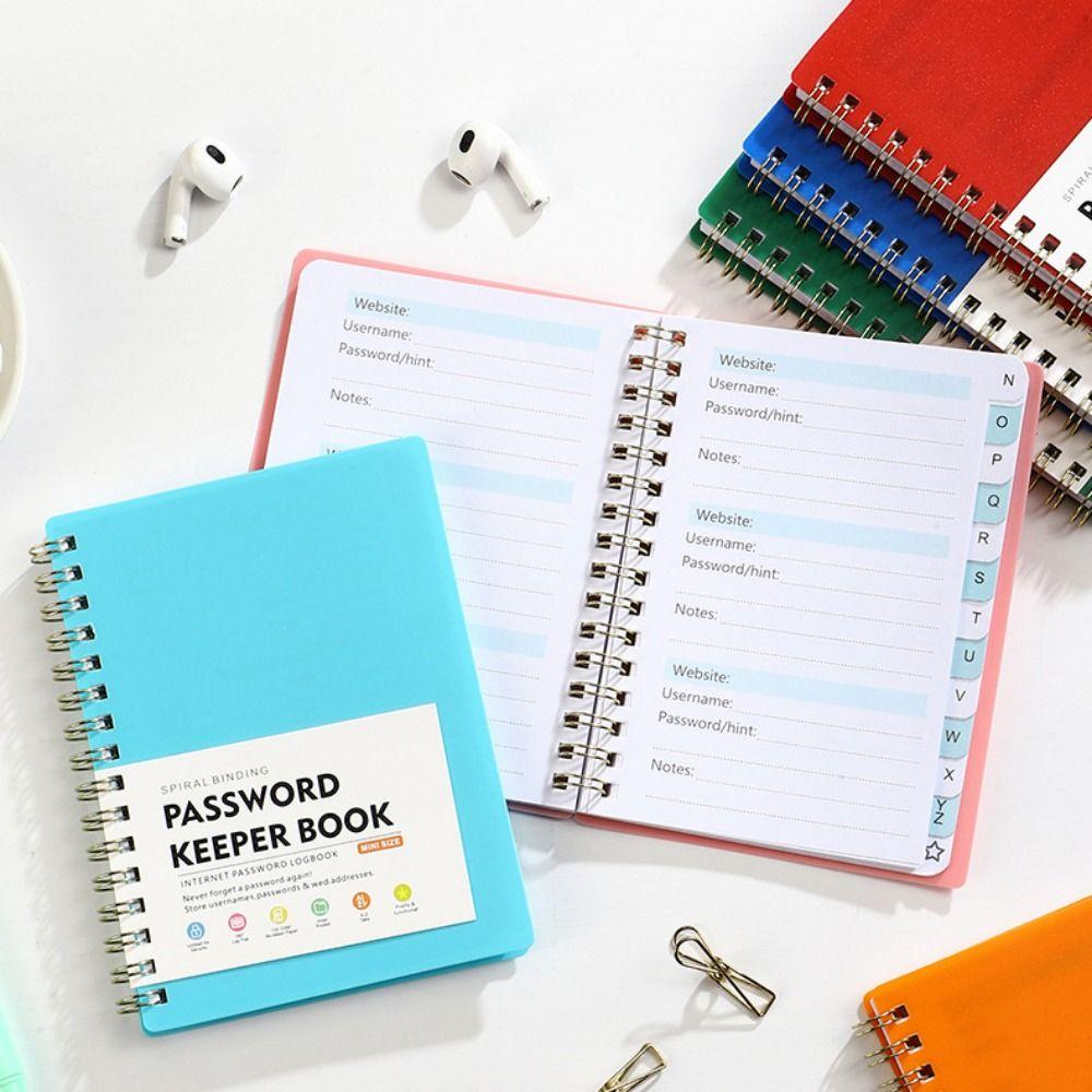With Alphabetical Tabs Password Keeper Notebook Coil Book Internet Address Organizer Logbook  Man