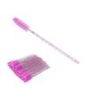 50pcs Disposable Eyelash Brushes Portable Mascara Brush Wands Applicator Makeup ToolPurple