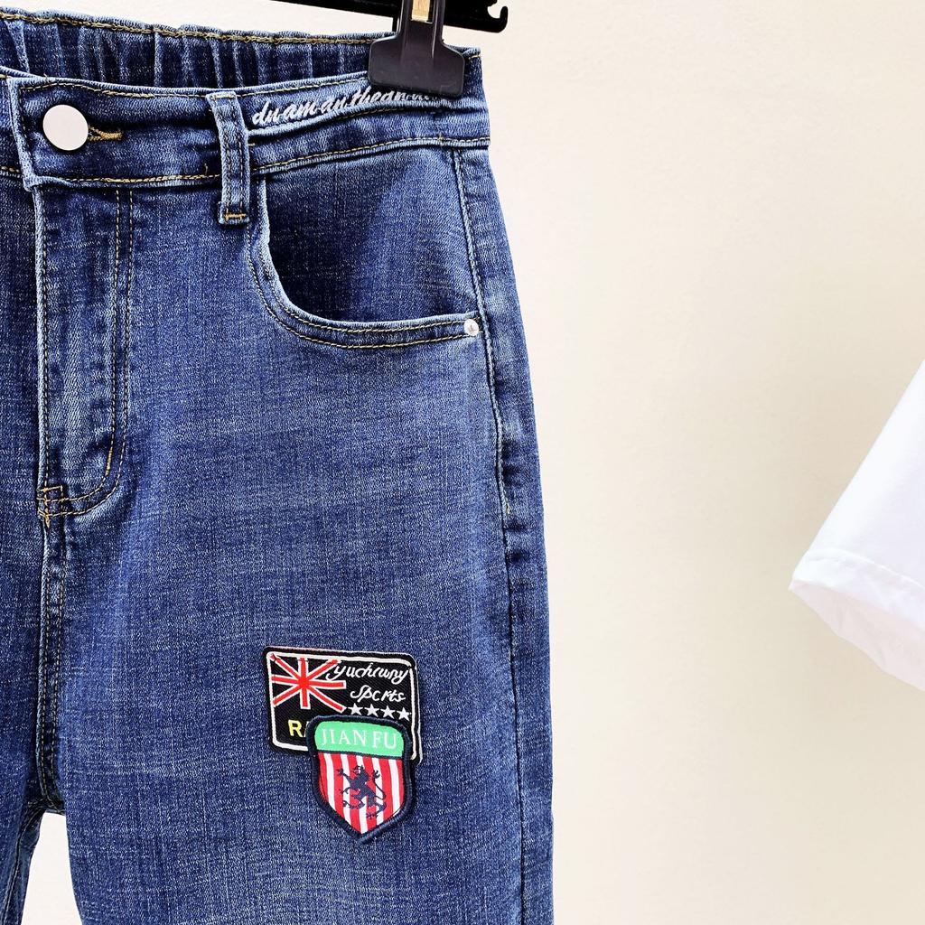 Plus Size Women's Pants Plus Size Women's High Waist Jeans Pants Split Pants Thin Elastic Leggings Jeans with Carrots Comfort Waist Pants