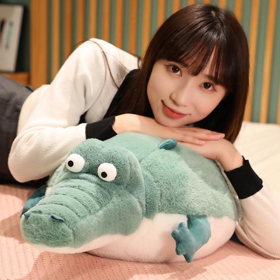 Stuffed Animal Doll Fat Body Cartoon Doll Plushie Appease Sleeping Pillow Sofa Ornament Cute Pufferfish Crocodile Plush Pillow Toy Christmas Gift