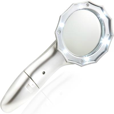 Phoenix Vergrößerungsglas Lupe Handlupe Einfache 6 LED-Leuchten Termingarantie 45 Vergrößerungsglas Lupe & [6x] Design/Einstellbar