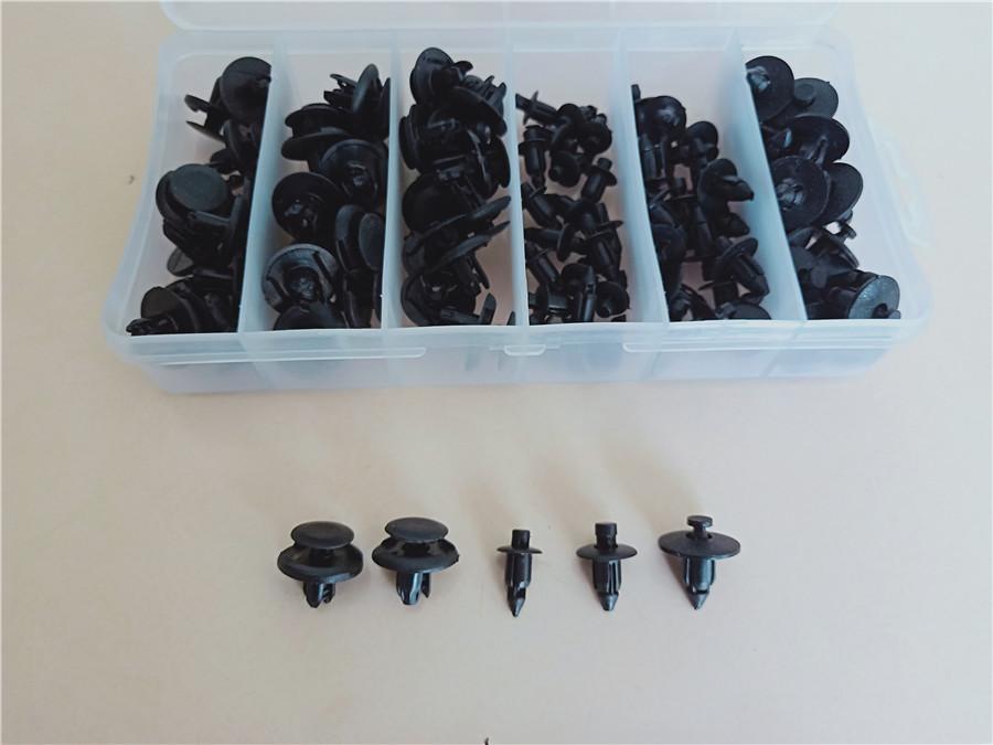 100Pcs Motorcycle ATV Fairing Bolt Bodywork Push Pry Rivets Pin Fastener Kit