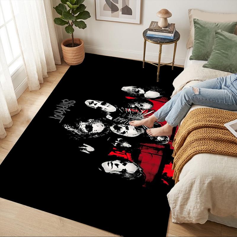 Metal Band Living Room Nonslip Area Rug Soft Carpet For Bedroom Game Playroom Sofa Office Home Decor Doormat Christmas Gift C9291653