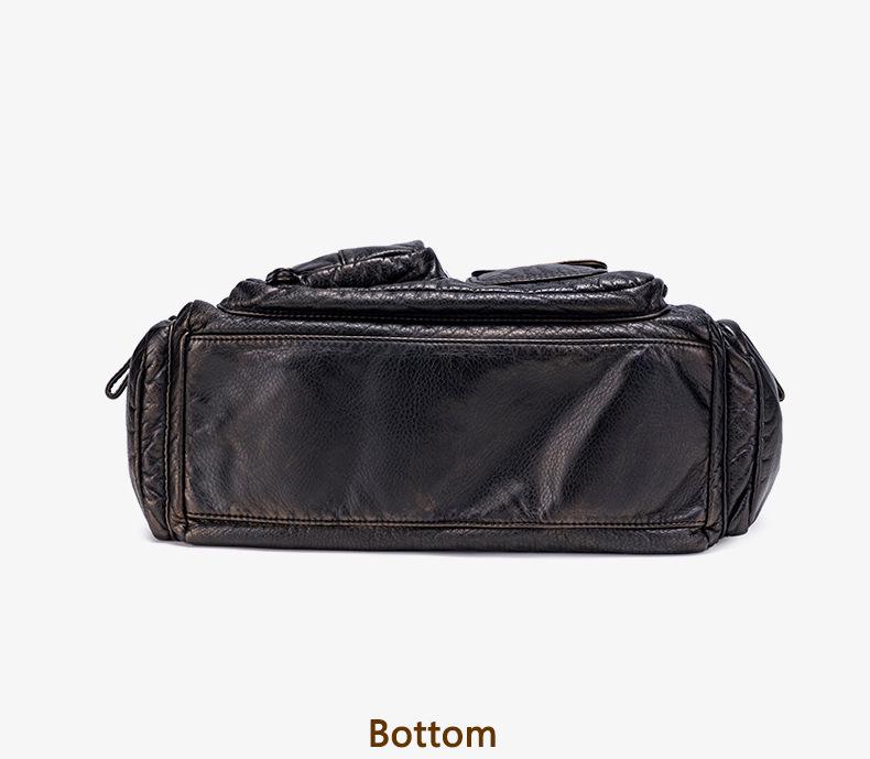 Women's Y2K Washed Distressed Large Motorcycle Shoulder/Crossbody Handbag
