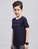 MONTE CARLO Boys Red Printed Round Neck Half Sleeve Regular Fit T-Shirt