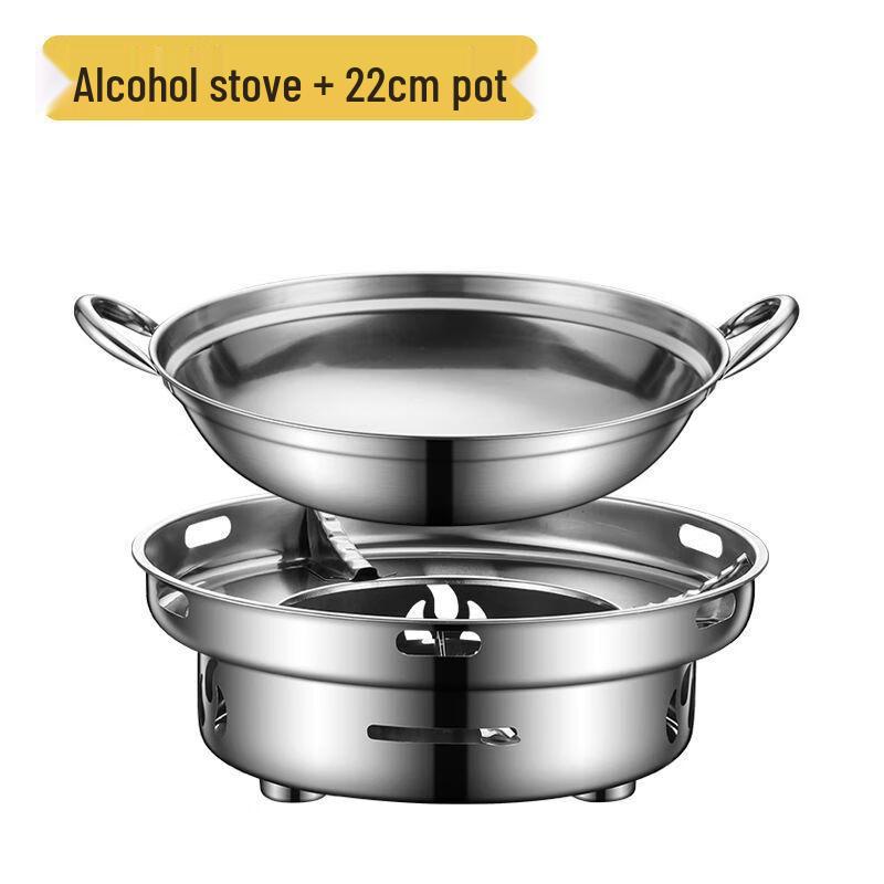 GOWKE Windproof Alcohol Hot Pot Stove Set