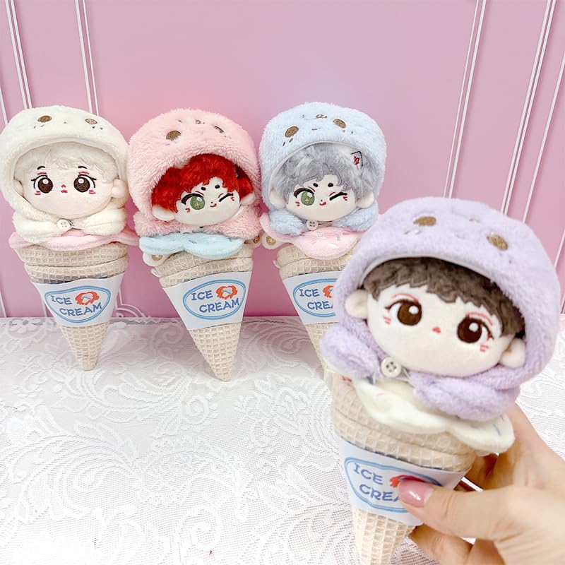 G triger Ice cream shaped stuffed toy kigurumi 10cm stuffed clothes cotton doll clothes sew life kigurumi pink triger for push sewing [cone] g.triger