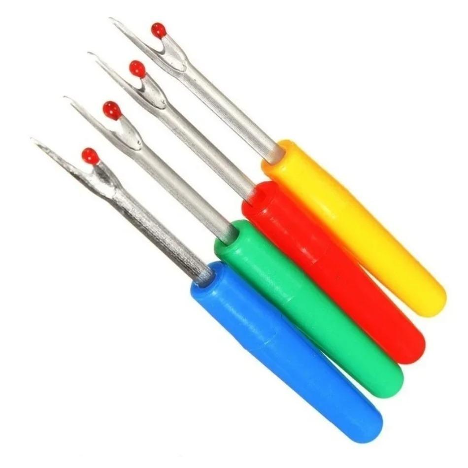 

4Pcs Embroidery Sewing Thread Remover Plastic Handle Seam Stitch Ripper Unpicker Thread Cutter Sewing Tool Thread Remover