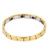 Simple   Unisex   Steel Bracelet Wristband Jewelry Bangle for Health Energy (Gold)