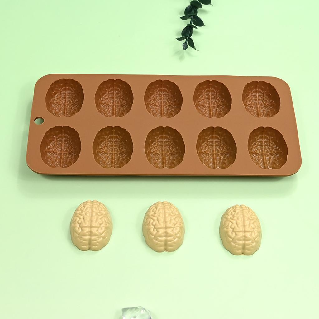 2Pcs Brain Silicone Molds Fondant Mousses Cake Molds Making Pastry Chocolate Molds Baking Decorating Tool Nonstick