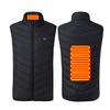 Unisex Heated Waistcoat USB Heating Jacket 3 Temp Modes 2 Zones Vest Coat Stand Collar Windproof Insulated Electric Thermal Coat