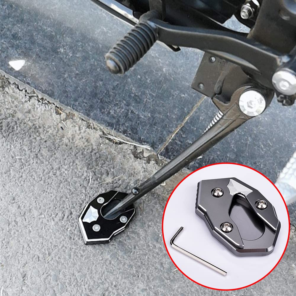 

LEDISHUN Side Stand, Extended Plate Compatible with Kawasaki NINJA250, NINJA300, NINJA650, NINJA1000, ER4F, ZX6R, серый
