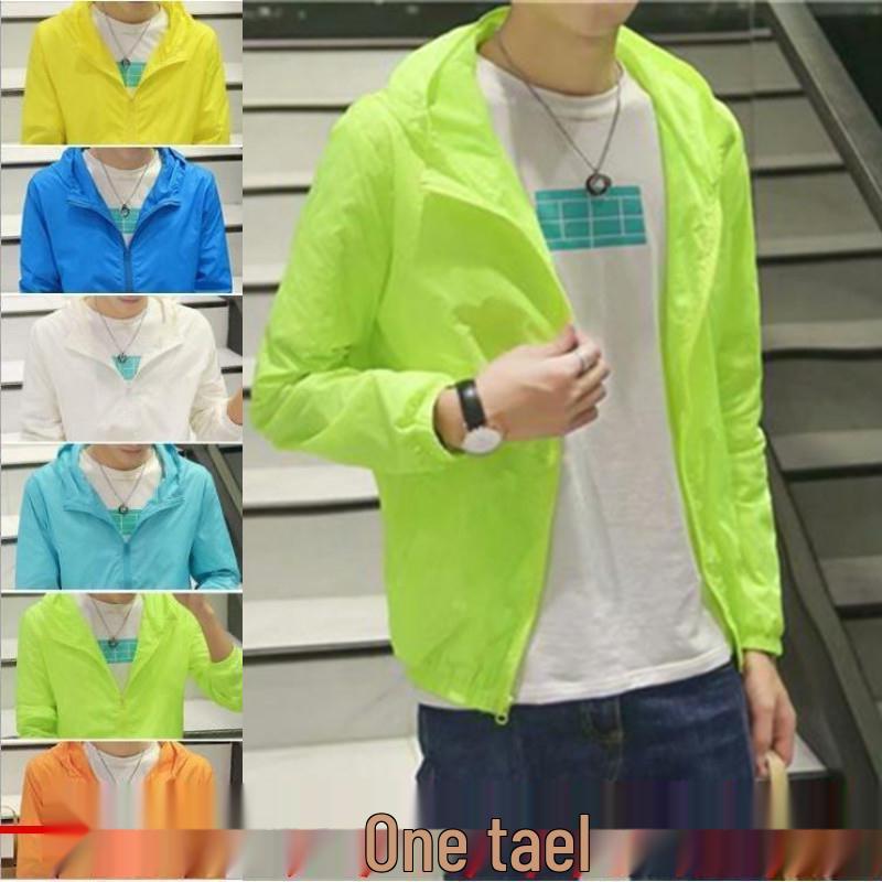 2023 Lätt Genomskinlig Solskyddsjacka för Herrar - Mångsidig Strandkläder för Studenter