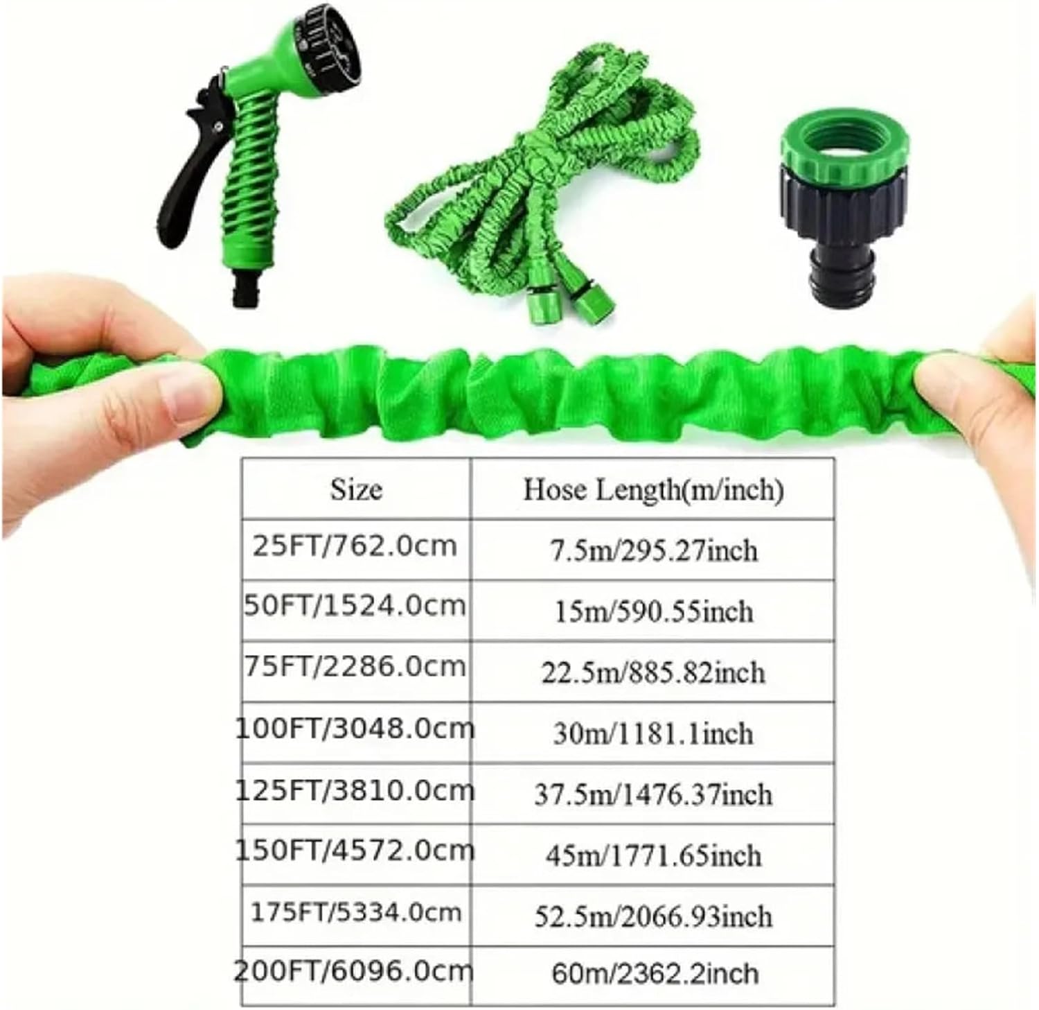 1Set Garden Hose Pipe Water Hose Expandable Magic Hose 7 Patterns Water Gun Foam Pot flexible reels hose Car Wash Gun Sprayer