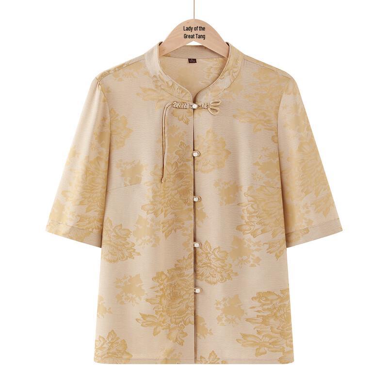 Elegant Women s Summer Half-Sleeve Casual Shirt 5XL