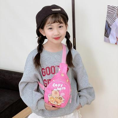 School Bag New Kapibara Cute Cartoon Mini Bag Boys and Girls Baby Change Single Room Writing Library Backpack Breast Bag