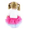 BZDOLL 60cm Silicone Reborn Baby Doll Toy For Girl 24 Inch Long Hair Princess Toddler With Bear Dress Up Play House Bebe Birthday Gift