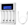 Rechargeable Battery Charger - Bonai - 4 Slots - Usb - Fast Charging - Lcd