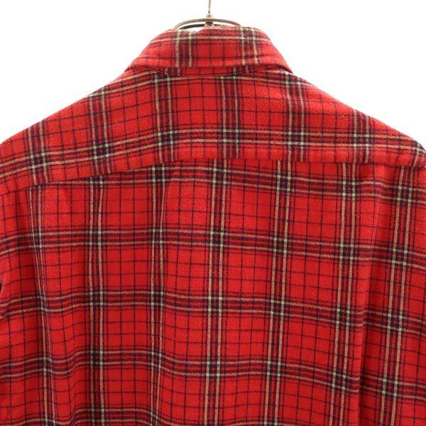 Vintage 60s Check Long Sleeve Shirt L Red Series Men's Used