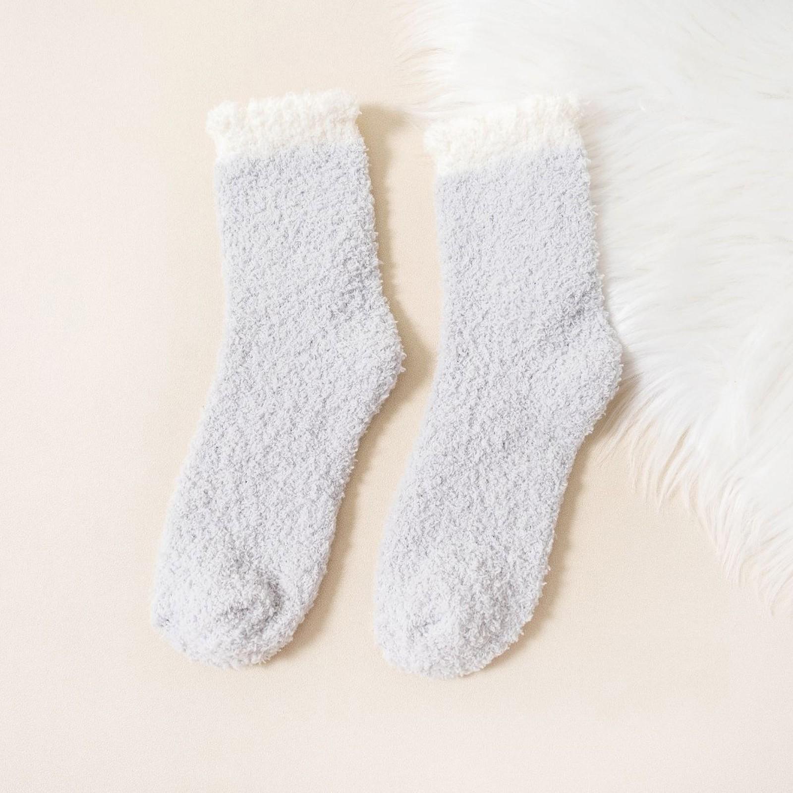 

Женские носки без волос кораллового бархата, теплые носки для ног, плюс плюшевые спальные носки One Size