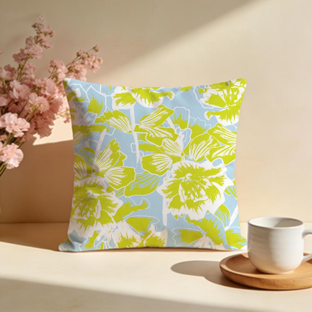 Happy Dopamine Explosion Floral Cushion Cover Soft Pillow Cases for Home Bedroom Living Room Sofa