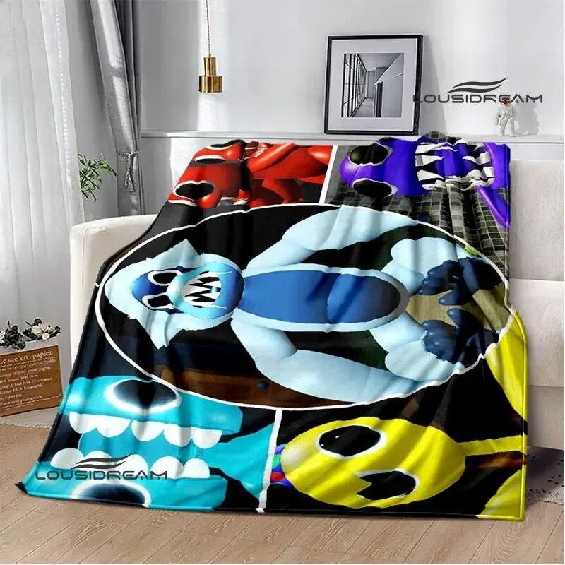 Game Rainbow Friends Cartoon Printed Blankets Warm Flange Blanket Picnic Blanket Blankets for Beds Bed Linings Birthday Gift