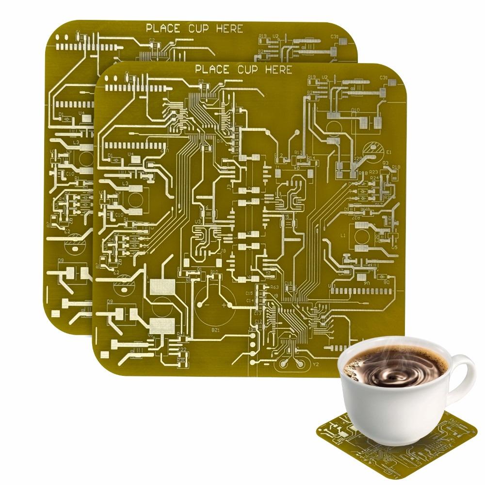 Heat Resistant PCB Coaster Square Insulation Pad Placemat Cup Mat Office